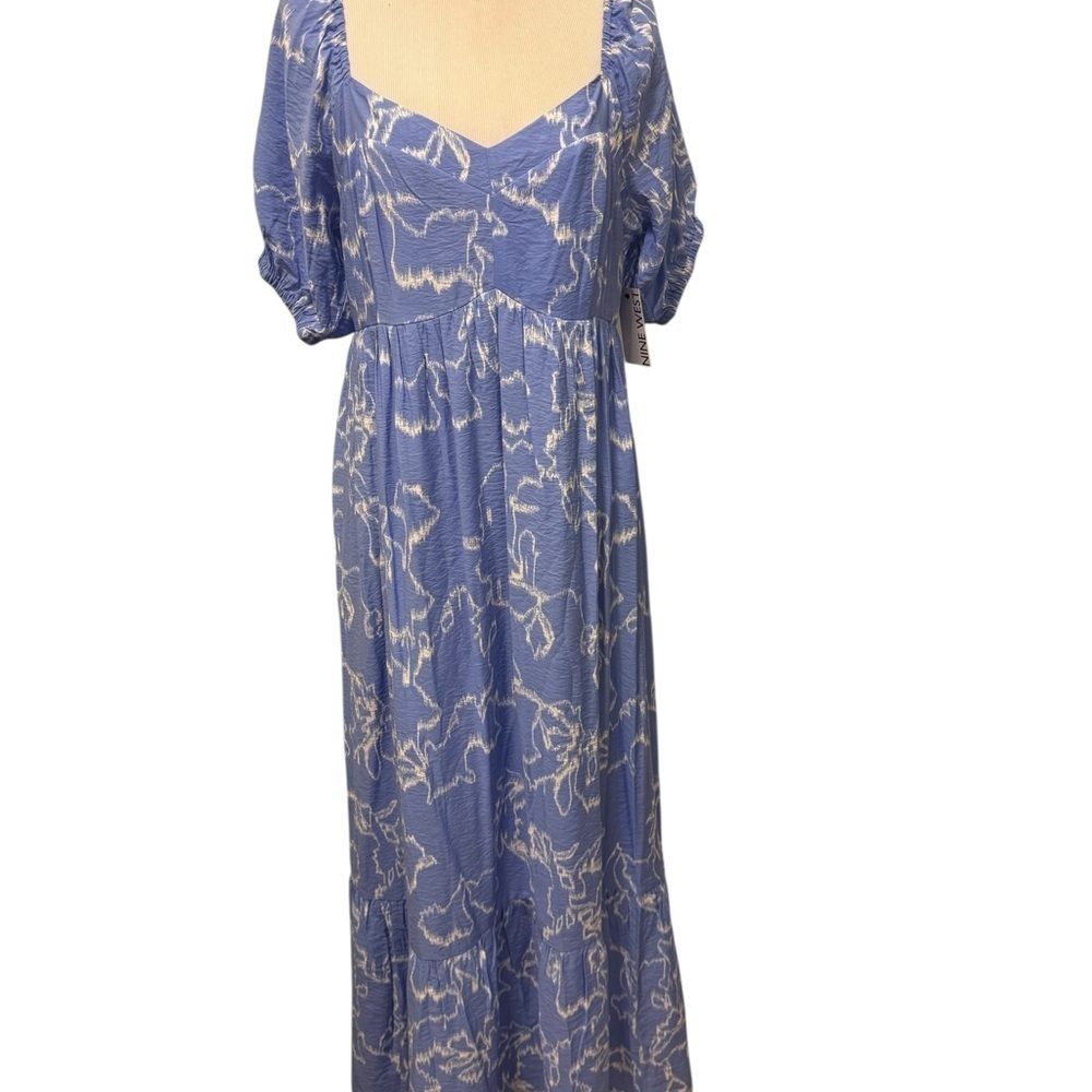 Nine West Blue and White Maxi Dress - Picture 2 of 16